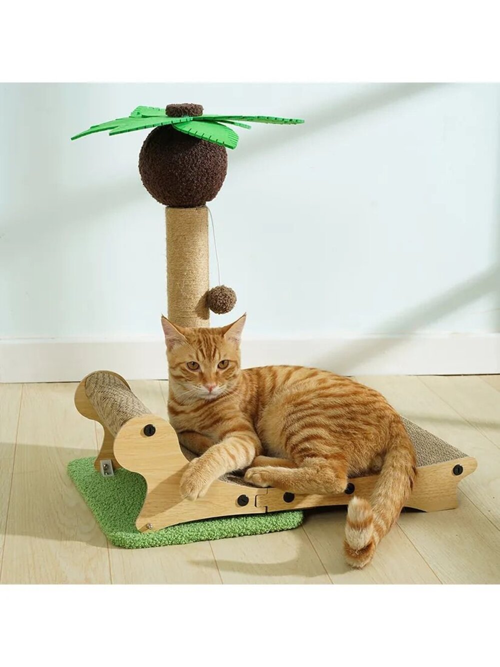 喵仙兒 造型貓抓板 劍麻貓抓盆 沙灘椅 電視機 泡麵 酪梨 大富翁三腳 三眼怪 貓抓板『WANG』-圖片-5