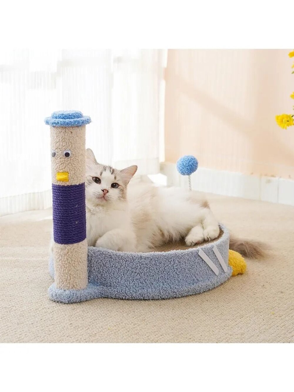 喵仙兒 造型貓抓板 劍麻貓抓盆 沙灘椅 電視機 泡麵 酪梨 大富翁三腳 三眼怪 貓抓板『WANG』-圖片-6