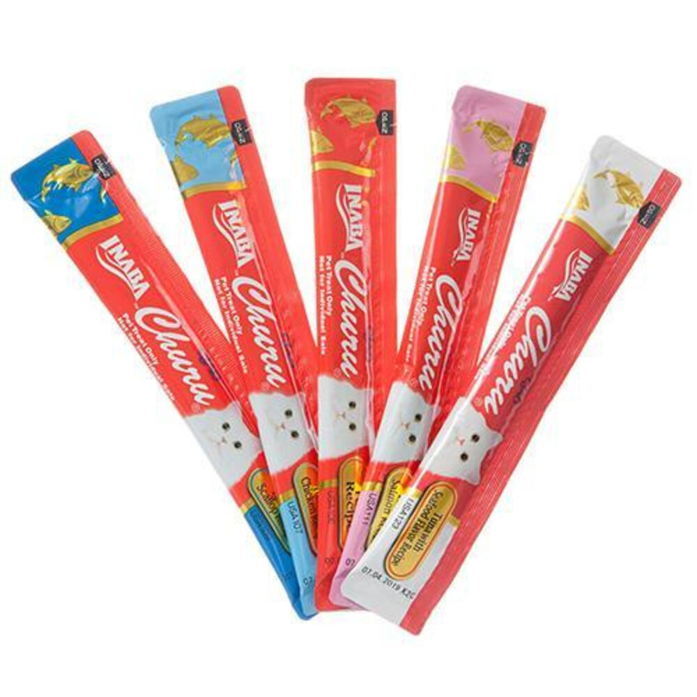 Ciao 桶裝 啾嚕肉泥 50入桶裝 鮪魚綜合海陸 雞肉綜合海鮮 條狀包裝 紅桶 橘桶 貓肉泥『WANG』-圖片-7