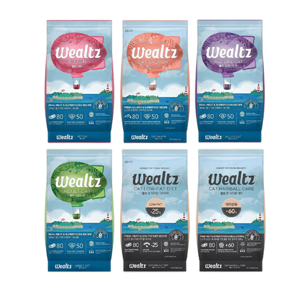 韓國 Wealtz 維爾滋 天然無穀寵物貓糧 300g 夾鏈獨立包 幼成貓 全齡貓 化毛貓 低脂貓『WANG』-圖片-1