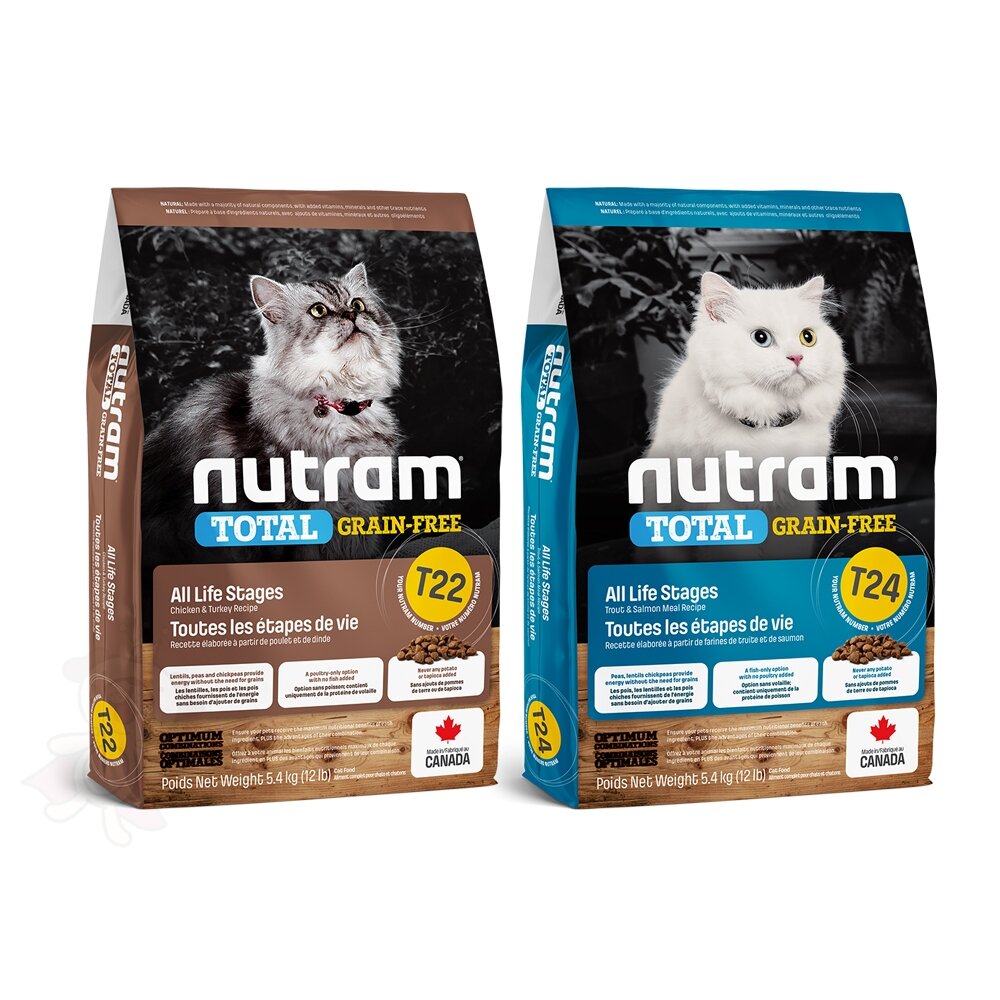 【即期特價】加拿大 Nutram 紐頓 T22 T24 無穀低敏貓糧 5.4kg 貓乾糧 貓主食 貓飼料 『WANG』-圖片-1