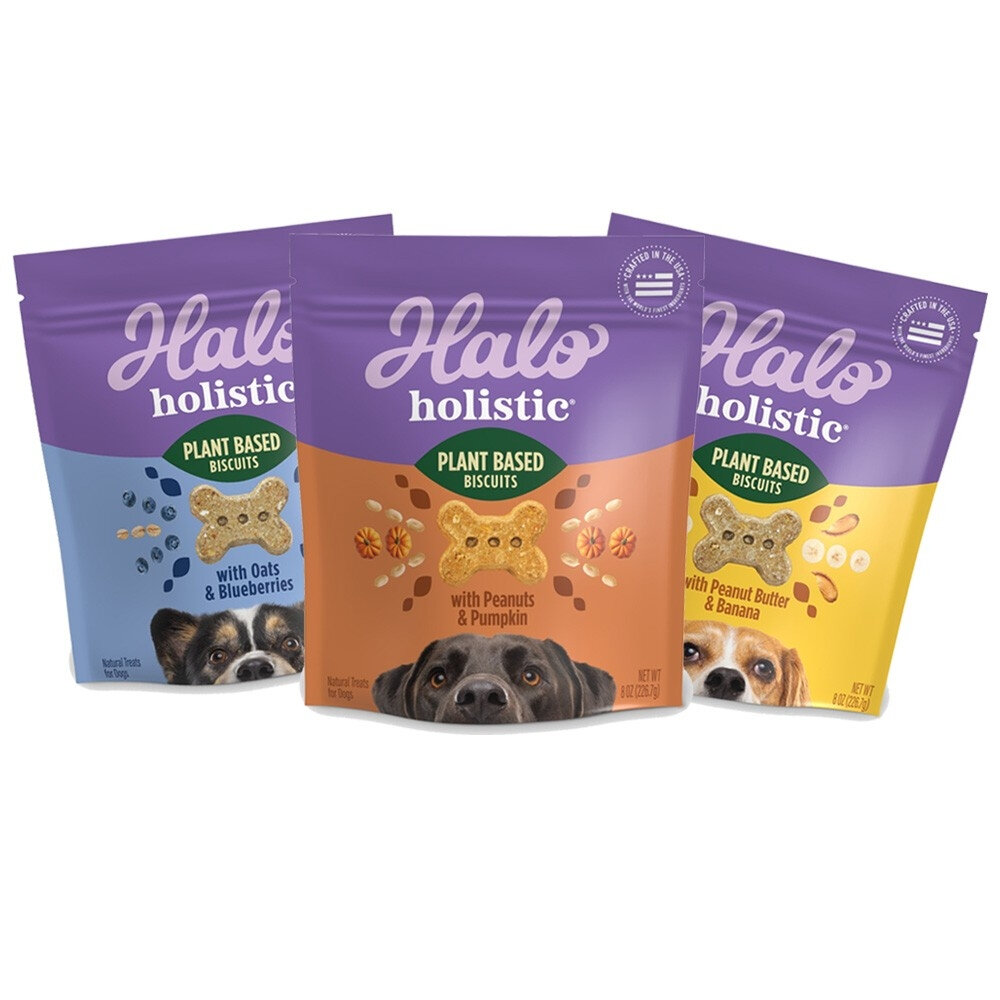 24001509762-HALO 嘿囉 低敏舒膚酥餅226g 犬用零食 藍莓燕麥/香蕉花生/南瓜花生 天然製成 零食 狗狗餅乾『WANG』