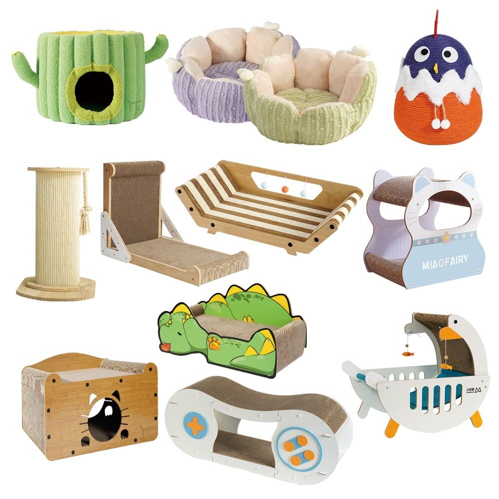 喵仙兒 造型貓抓板 復古遊戲機 仙人掌 胖胖雞 木劍麻貓抓柱 雙層貓抓屋 沙發 睡床 貓抓板『WANG』-圖片-1