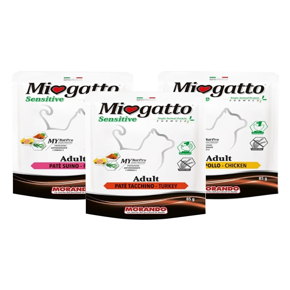 毛小孩 摩納多 MIO御廚無穀主食貓餐包85g【24包組】無穀物 低敏 主食貓餐包 貓餐包『WANG』-圖片-5