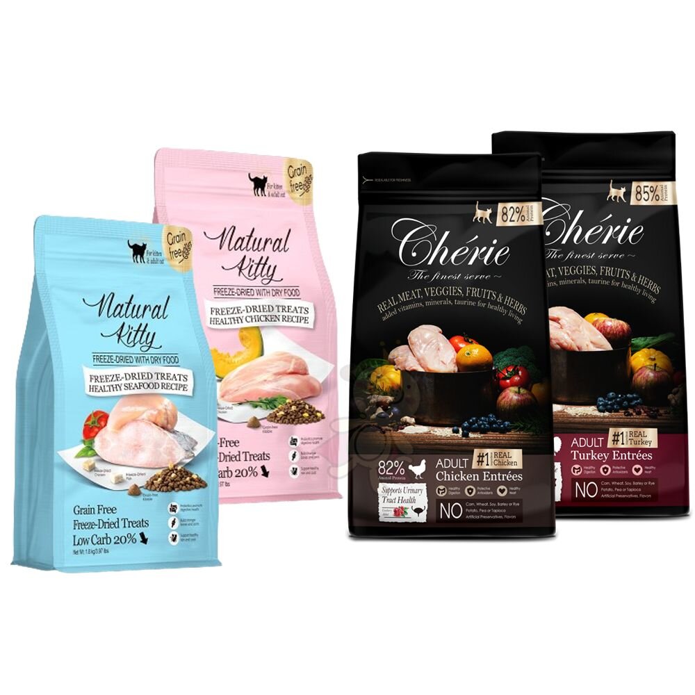 Cherie 法麗 真肉配方全營養貓糧 自然小貓 低碳無穀凍乾糧 貓凍乾飼料 無穀 貓飼料『WANG』-圖片-1