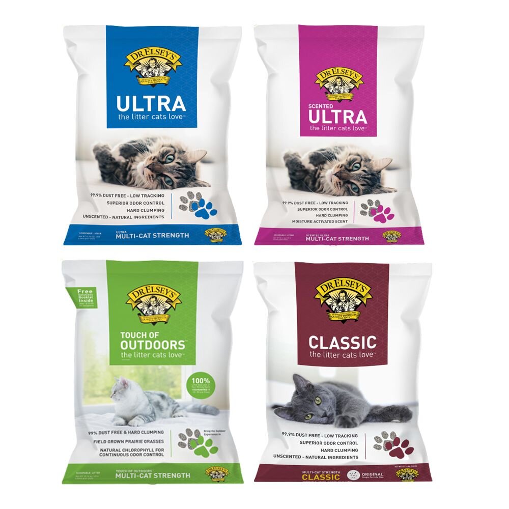 DR.ELSEYS 貓艾歐 超凝結貓砂/礦砂 40LB【免運】冠軍藍/舒壓綠/經典紅/紫薰桃 貓砂『WANG』-圖片-1