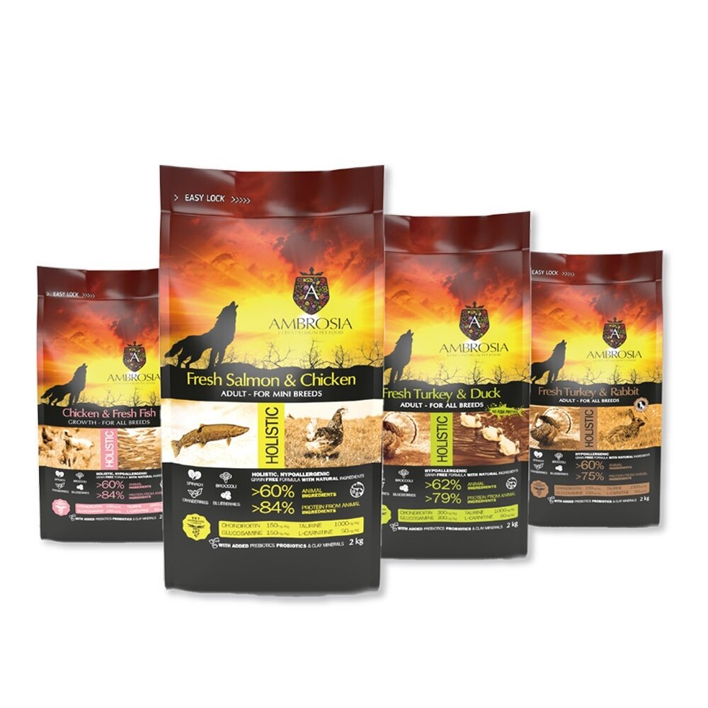 AMBROSIA 安柏希雅 無穀鮮肉犬糧 2Kg-12Kg 狗乾糧 狗主食 狗飼料『WANG』-圖片-1