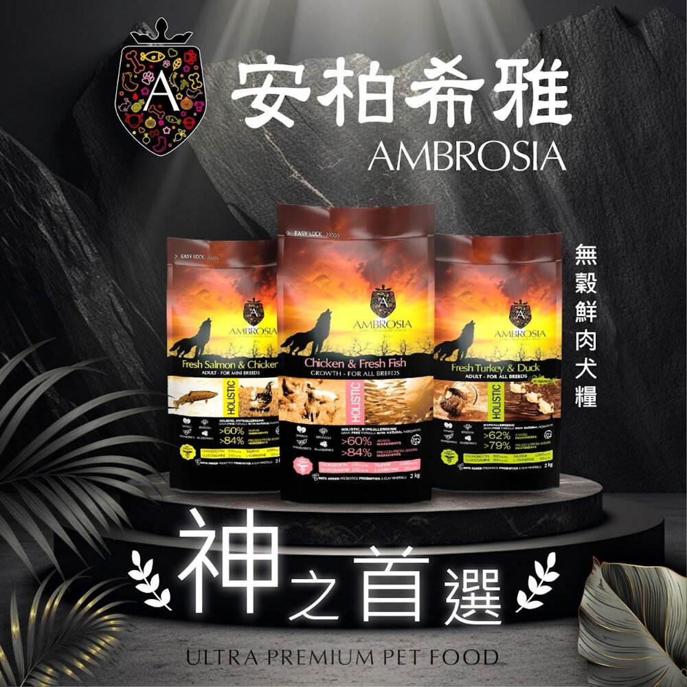 AMBROSIA 安柏希雅 無穀鮮肉犬糧 2Kg-12Kg 幼母犬/迷你小型犬/全齡犬『WANG』-圖片-4