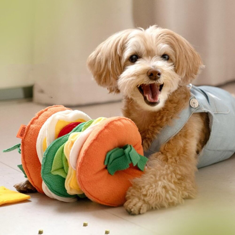 MewooFun 喵乎汪也 藏食互動玩具 羊圈圈/漢堡 可拆卸 漏食藏食玩具 貓玩具 狗玩具『WANG』-圖片-4