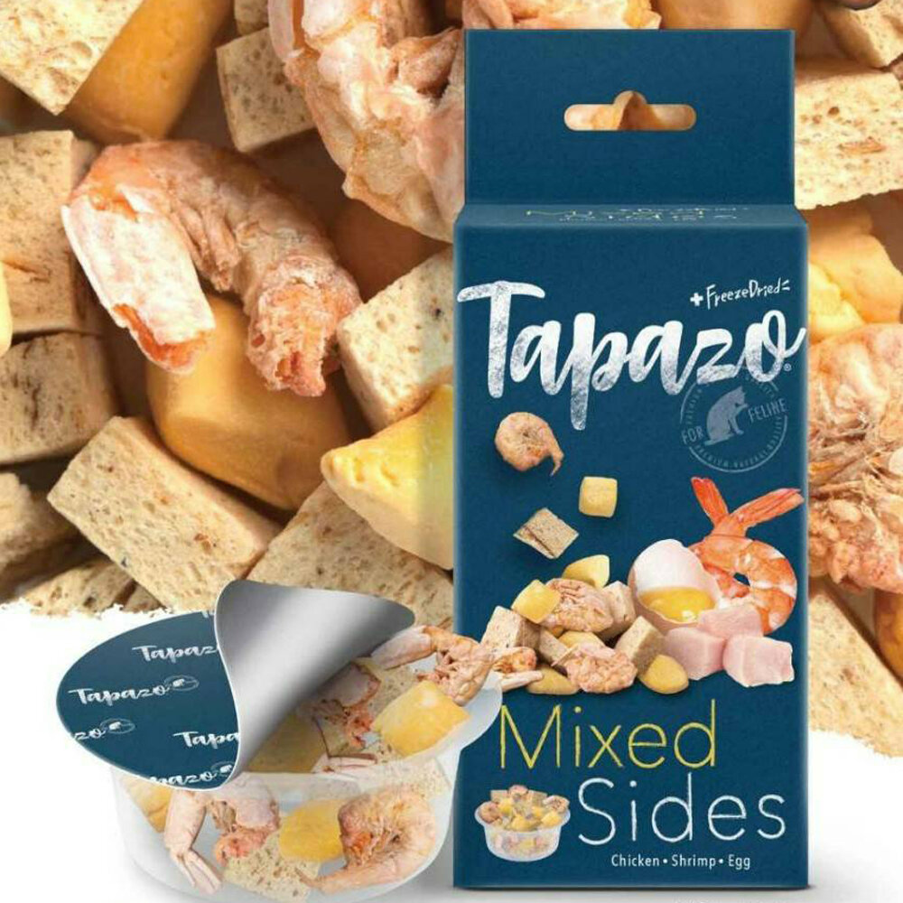 TAPAZO 特百滋 貓用 絕配凍乾佐餐杯-雞肉+柴魚+雞蛋 寵物凍乾 寵物點心 貓零食 貓餐盒『WANG』-圖片-3
