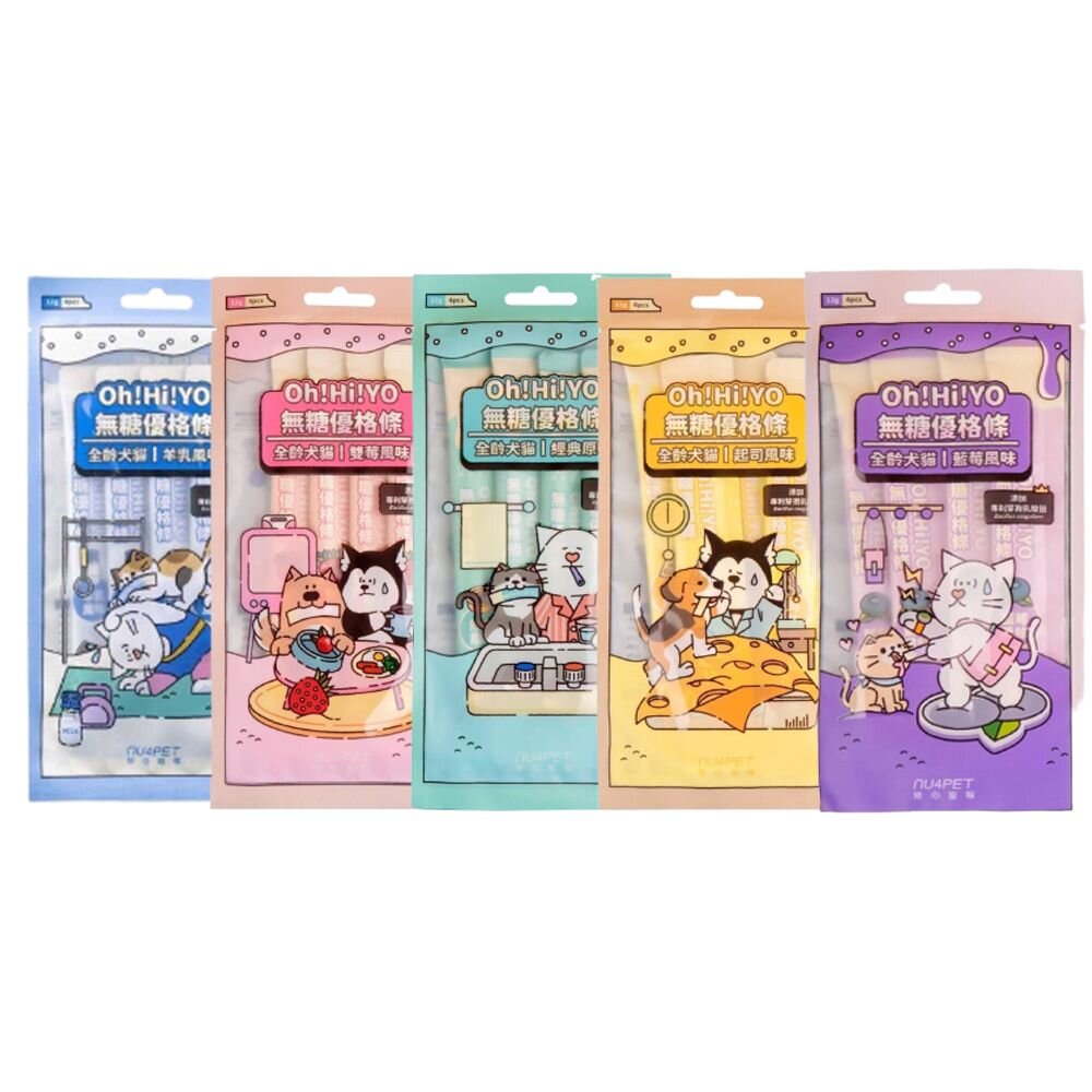 NU4PET 陪心寵糧 貓肉泥【單條】無糖優格條 咪咪莊園花草紓壓肉泥 陪心優格條 狗肉泥『WANG』-圖片-4
