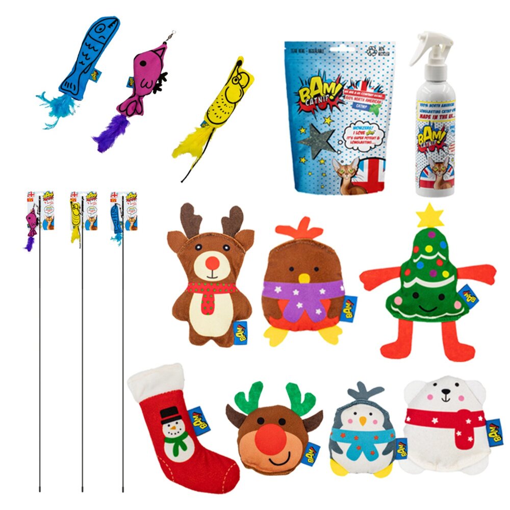 英國BAM特濃貓草玩具 貓咪玩具 聖誕系列 逗貓棒 貓咪玩具 貓草玩具 貓玩具 玩具 貓草『WANG』-圖片-1