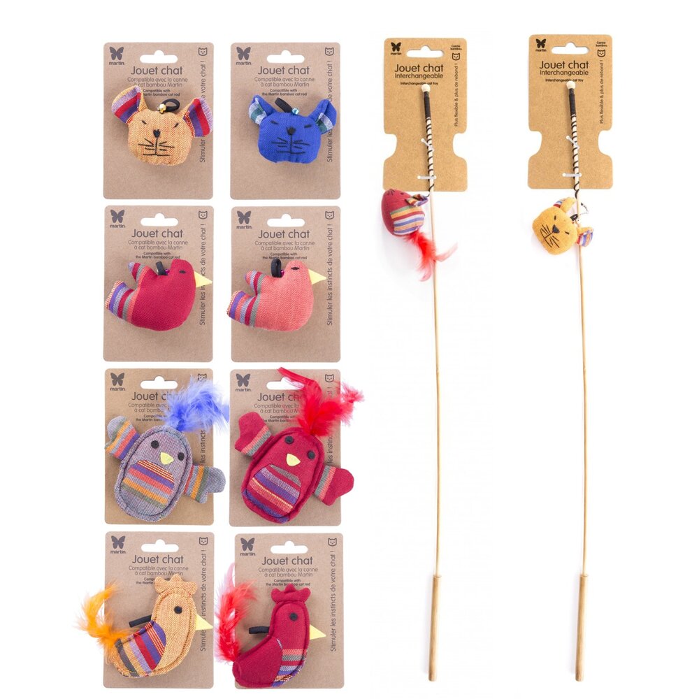 Martin 馬汀 造型貓草玩具 天然竹製逗貓棒/逗貓棒替換玩偶 貓咪紓壓 貓玩具 逗貓棒『WANG』-圖片-1