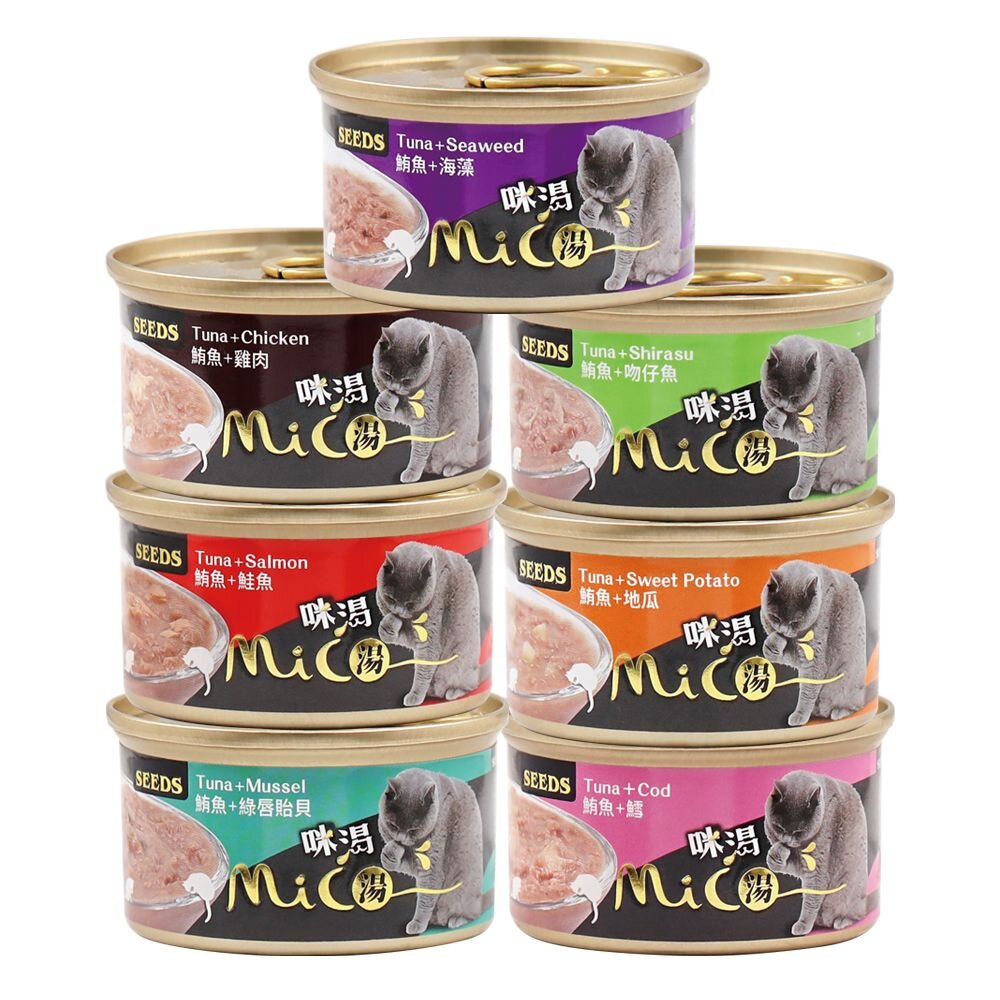 SEEDS 惜時 聖萊西 Miki 特級機能愛貓餐杯【24罐組】MICO 咪渴機能湯罐 副食罐 貓罐頭『WANG』-圖片-1