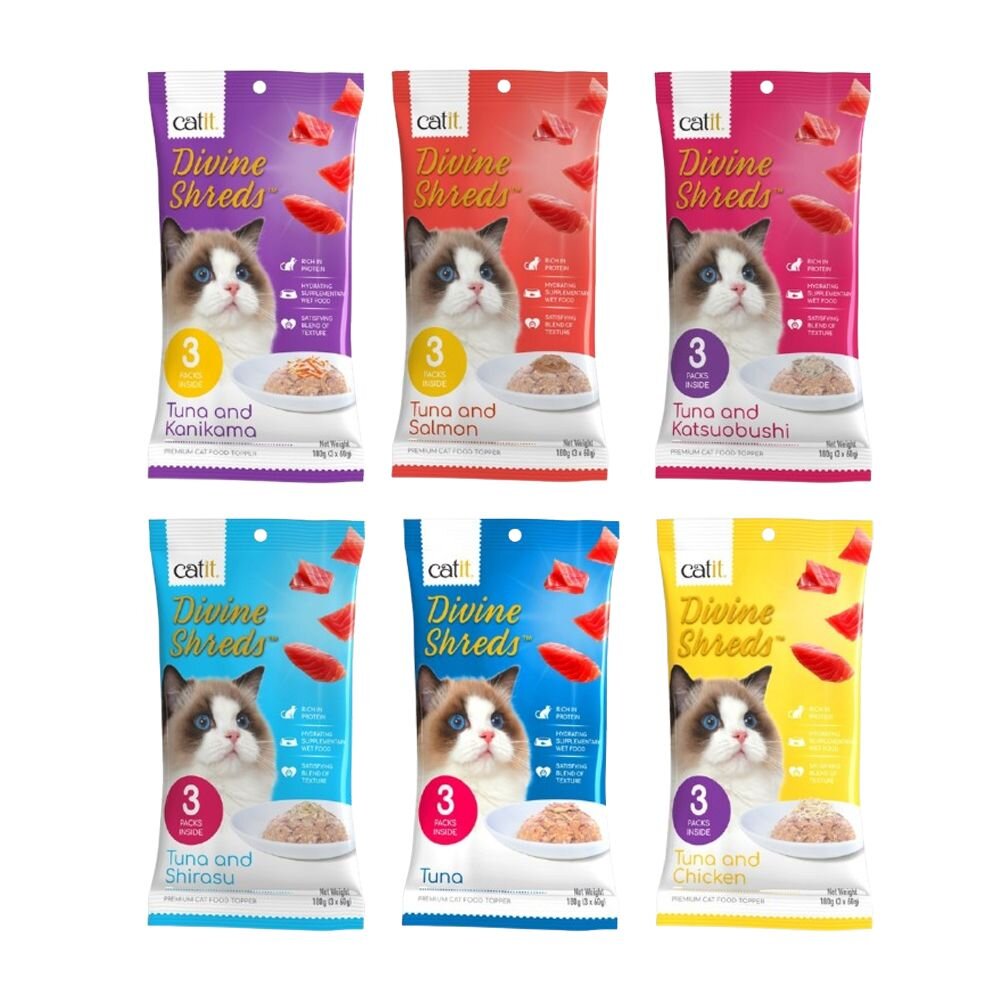 Catit 嘿卡堤 海鑽貓餐包 60gx3入 鮪魚 補水餐包 補水罐 貓罐頭 貓餐包『WANG』-圖片-1