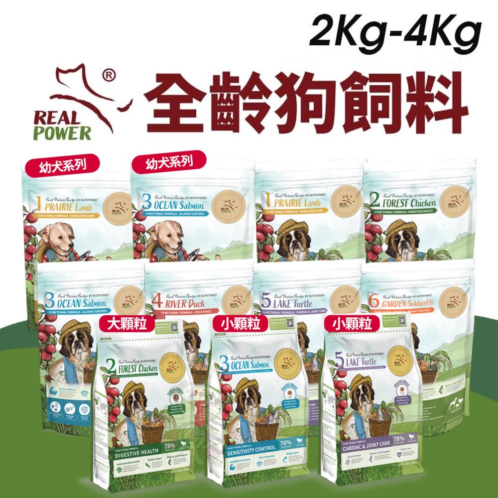241217141925-Real Power 瑞威 全齡狗飼料 2kg-4kg 腸胃健康 亮毛溫和 關節心臟配方 幼犬 全齡犬『WANG』