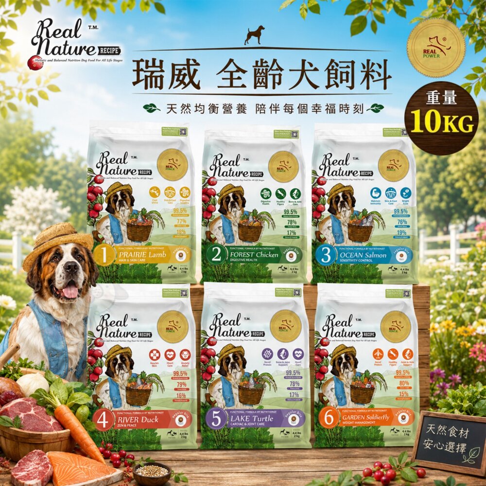 241217144201-Real Power 瑞威 全齡狗飼料 10kg 腸胃 亮毛  關節心臟 狗乾糧 狗主食 狗飼料『WANG』
