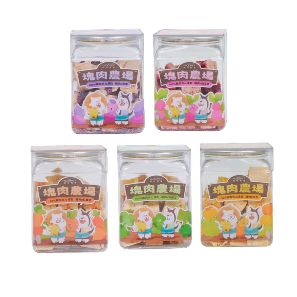 陪心寵糧 犬貓 拌拌飯開胃凍乾鬆 塊肉農場夾心凍乾 雞肉蔬果夾心凍乾 凍乾 肉鬆 貓零食 狗零食『WANG』-圖片-5