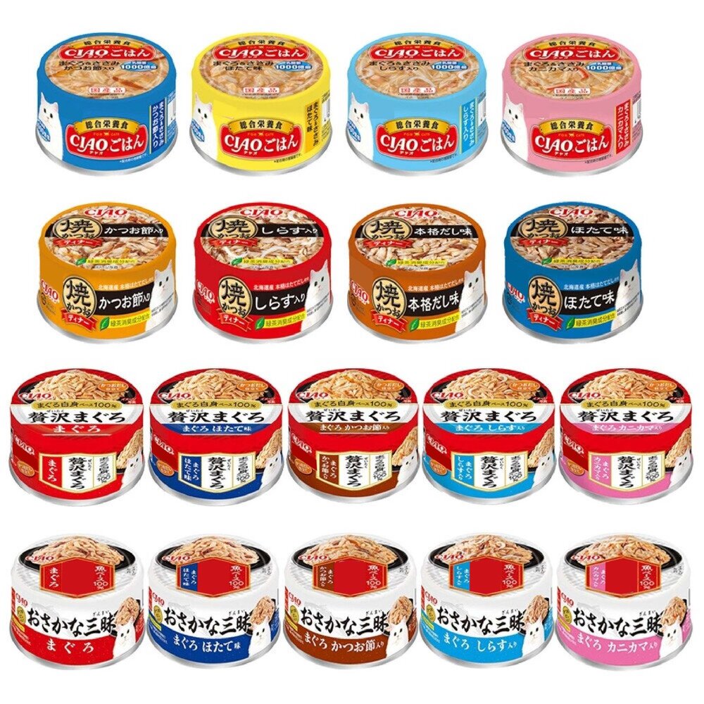 日本CIAO 貓罐頭【24罐組】綜合營養罐 貓罐 貓咪點心罐 貓罐 貓餐罐『WANG』-圖片-1