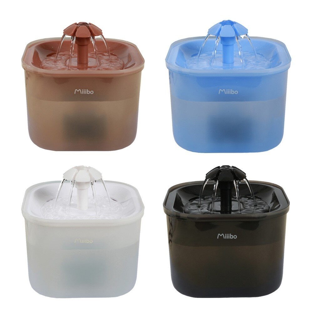 Miiibo 貓咪寶彩虹寵物飲水機1.7L 餵水器 寵物飲水機 貓咪飲水機『WANG』-圖片-1