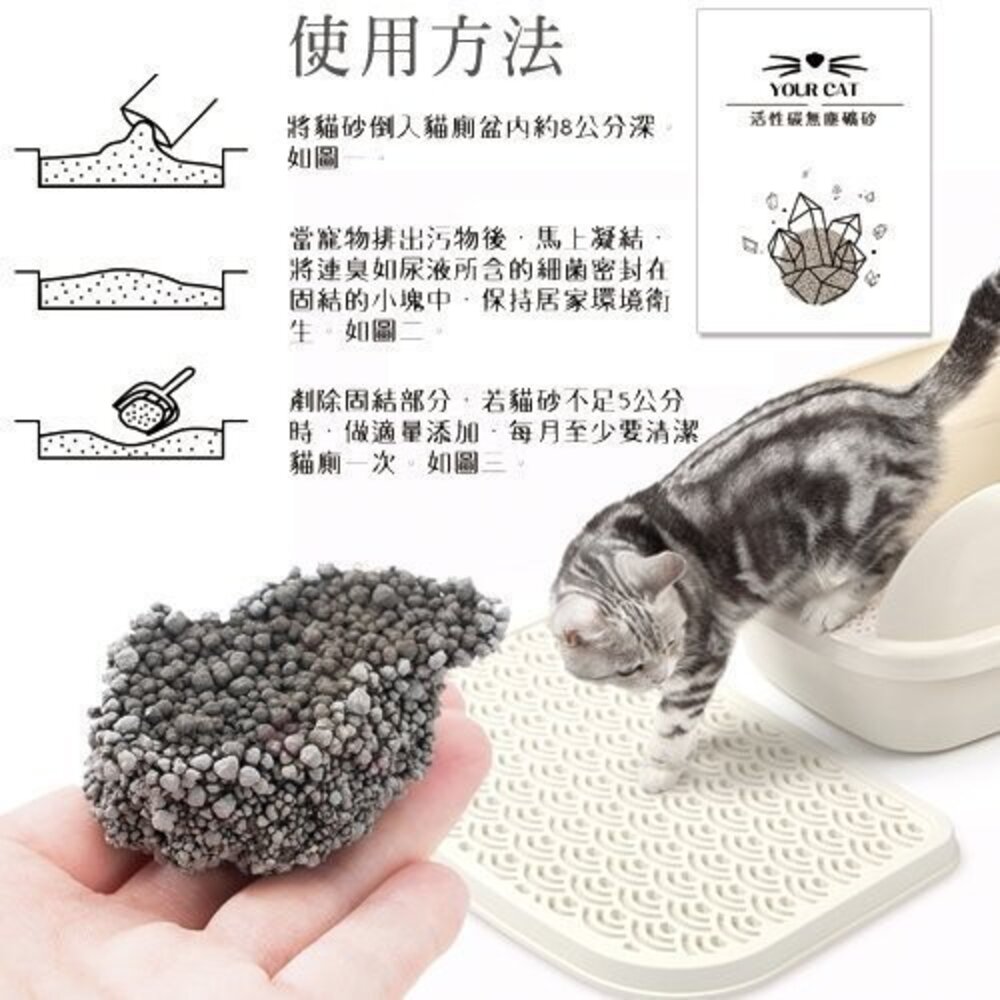 凱勒 混和型豆腐砂 你的貓 YourCat 凝結式 無塵 活性碳貓砂 礦砂 豆腐砂 貓砂『WANG』-圖片-4