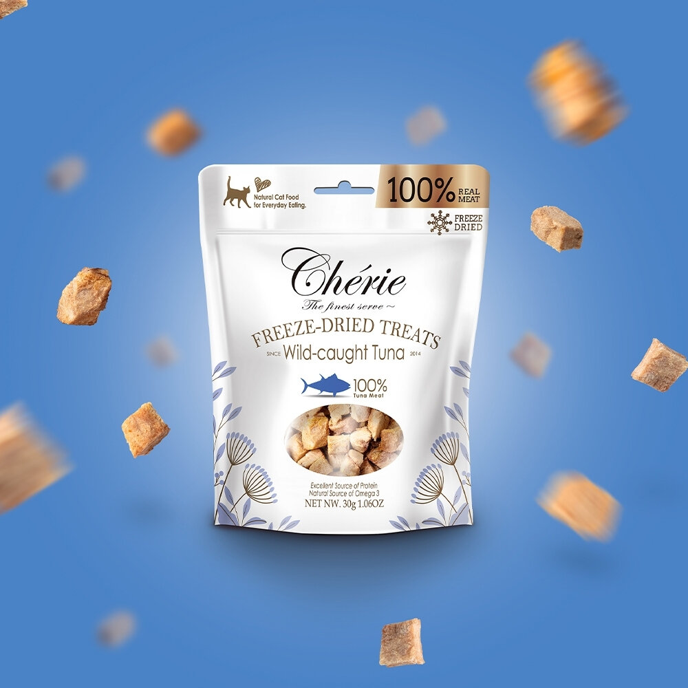 Cherie 法麗 100%原肉凍乾系列20-30g【8包組免運】鮮魚凍乾 凍乾 狗零食 貓零食 犬貓通吃『WANG』-圖片-8