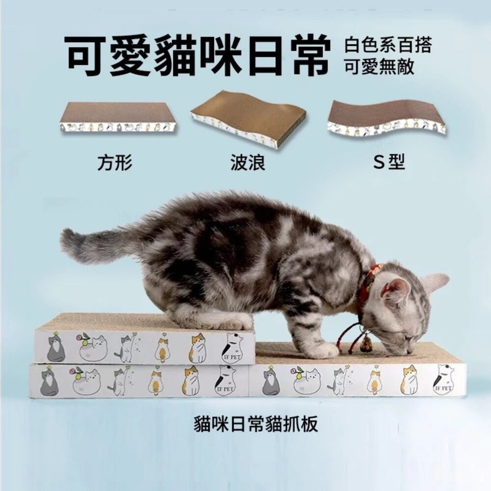 icat 寵喵樂 貓抓板 幾何圖 彩虹世界 S型 拱型 波浪型 拱型骨型 長方型平面 兔子愛紅蘿蔔『WANG』-圖片-7