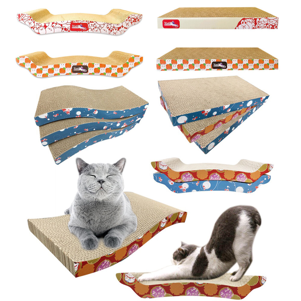 2473478541-icat 寵喵樂 貓抓板 幾何圖 彩虹世界 S型 拱型 波浪型 拱型骨型 長方型平面 兔子愛紅蘿蔔『WANG』