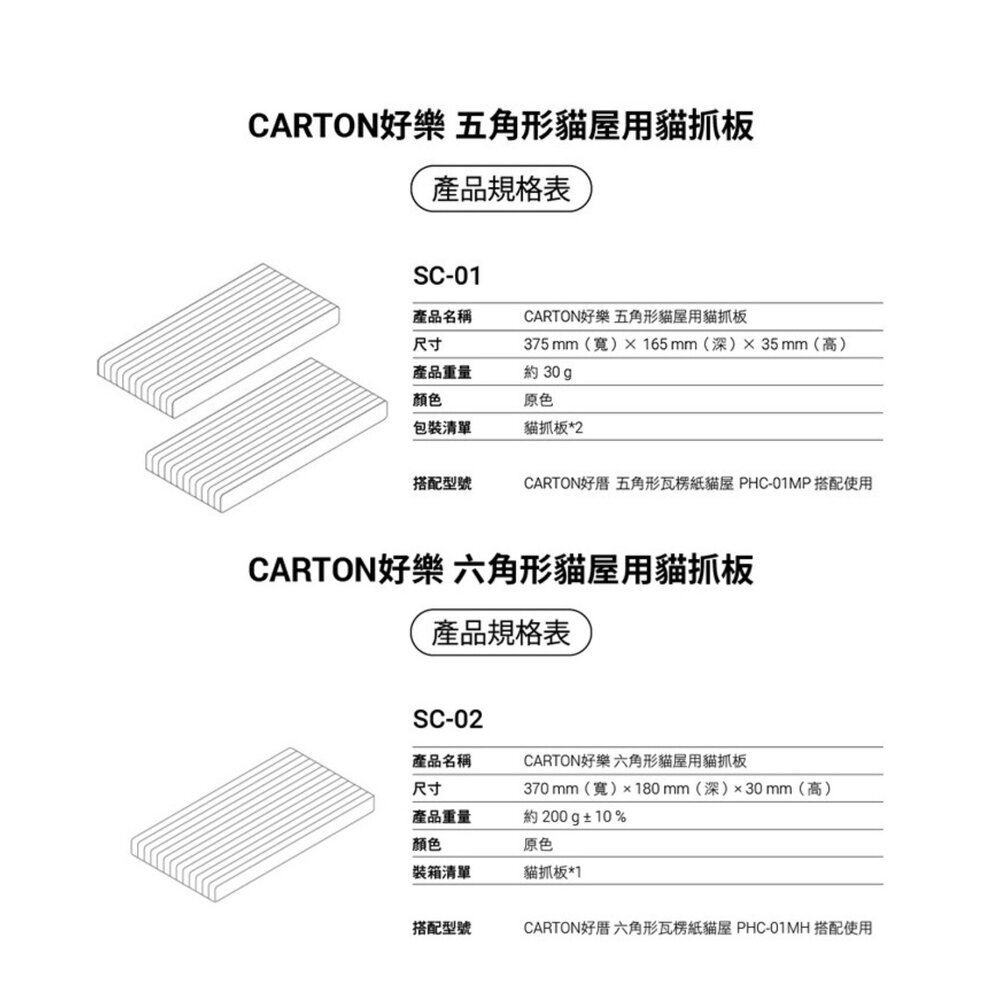 thehill 樂丘 CARTON好厝|五角/六角形瓦楞紙貓屋 堅固耐用 貓窩 貓抓屋 貓抓板『WANG』-圖片-7