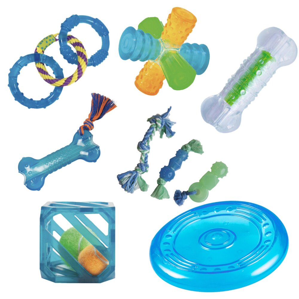 美國 Petstages 耐咬 狗玩具 綠咖咖果凍骨 歐卡骨頭 健齒連接環 飛盤 六角椎 方塊網球 發聲玩具『WANG』-圖片-1
