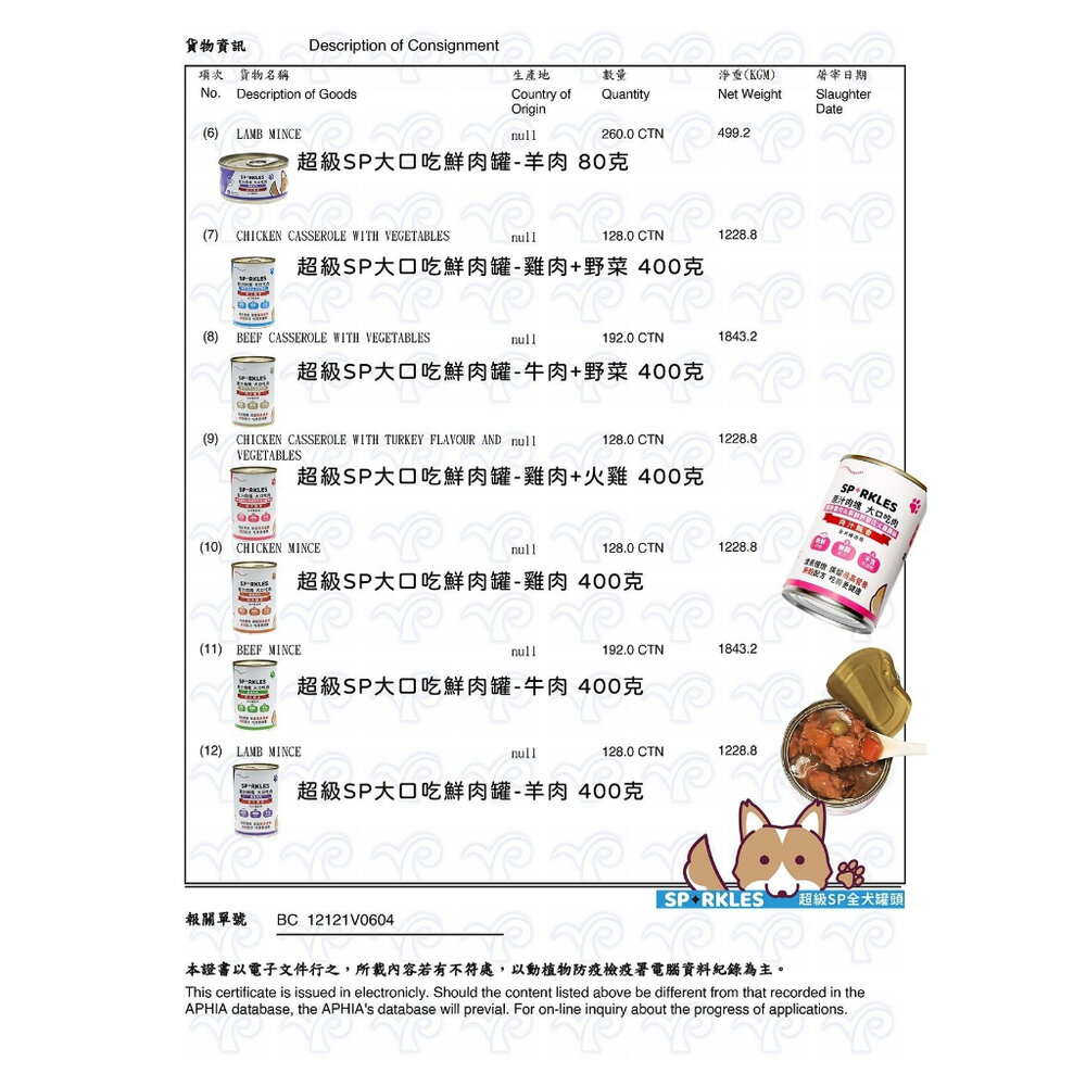 Sparkles 超級SP 鮮肉狗罐【多罐組】80g 400g 無穀罐 小狗罐 鮮肉塊看的見 狗罐頭『WANG』-圖片-5