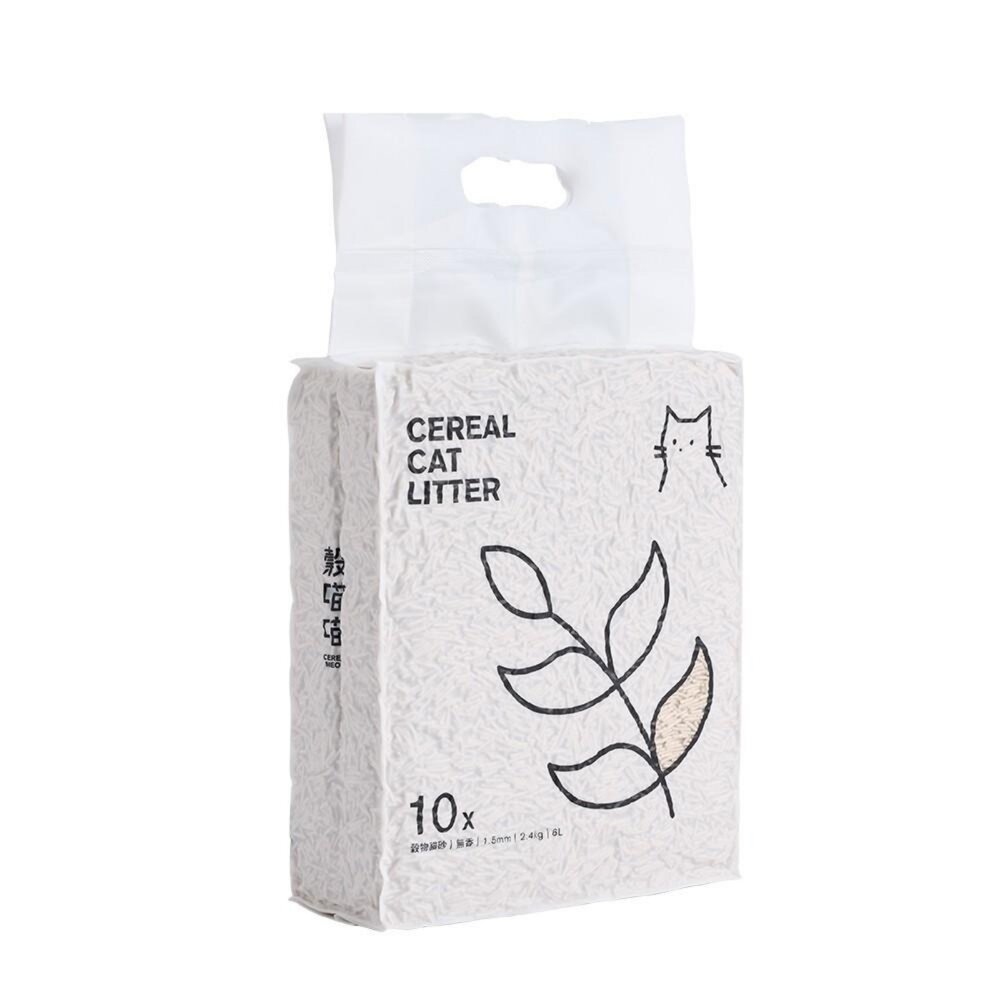 榖喵喵 穀物貓砂 6L【單包】96%除貓尿氨酸10倍除臭力 豆腐砂 貓砂『WANG』-圖片-1