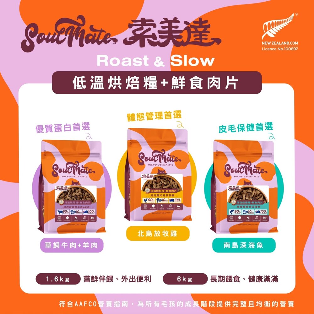Soulmate 索美達 貓用肉糧 嚐鮮包 40g 低溫烘焙糧+鮮食肉片 凍乾 肉片 鮮食肉片 貓飼料『WANG』-圖片-4