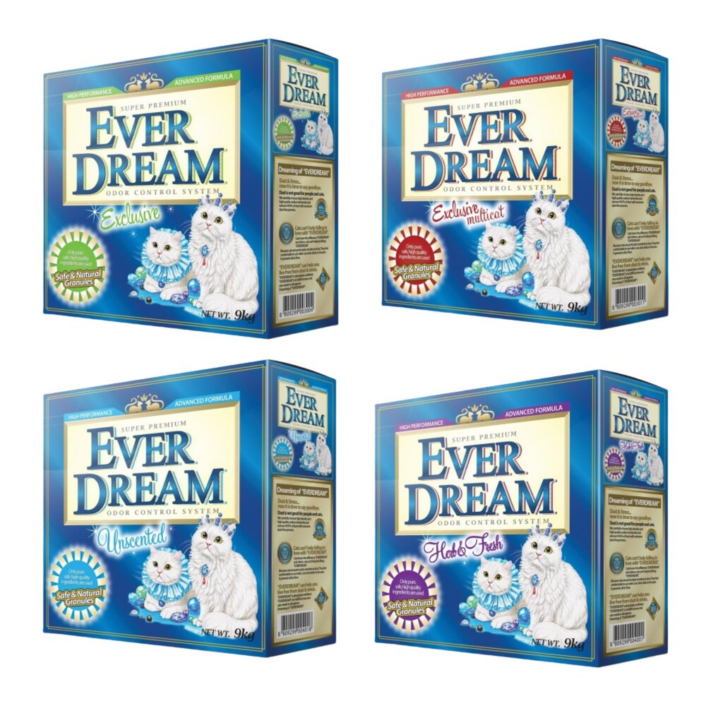 EVER DREAM 韓國藍貓 凝結貓砂 9KG 原礦膨潤土 低粉塵 添加活性碳 原箱 貓砂『WANG』-圖片-1