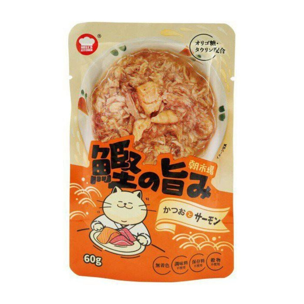Hell's Kitchen 海兒廚房 朝市場貓餐包 60g【單包】鰹魚 白身魚 吻仔魚 蝦子 鮭魚 蟹肉棒『WANG』-圖片-9