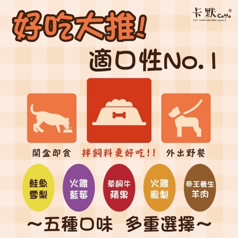 CAMO 卡默 犬用果園鮮食餐盒【單罐】100g 鮮食餐盒 狗餐盒 主食餐盒 主食罐 狗罐頭『WANG』-圖片-4