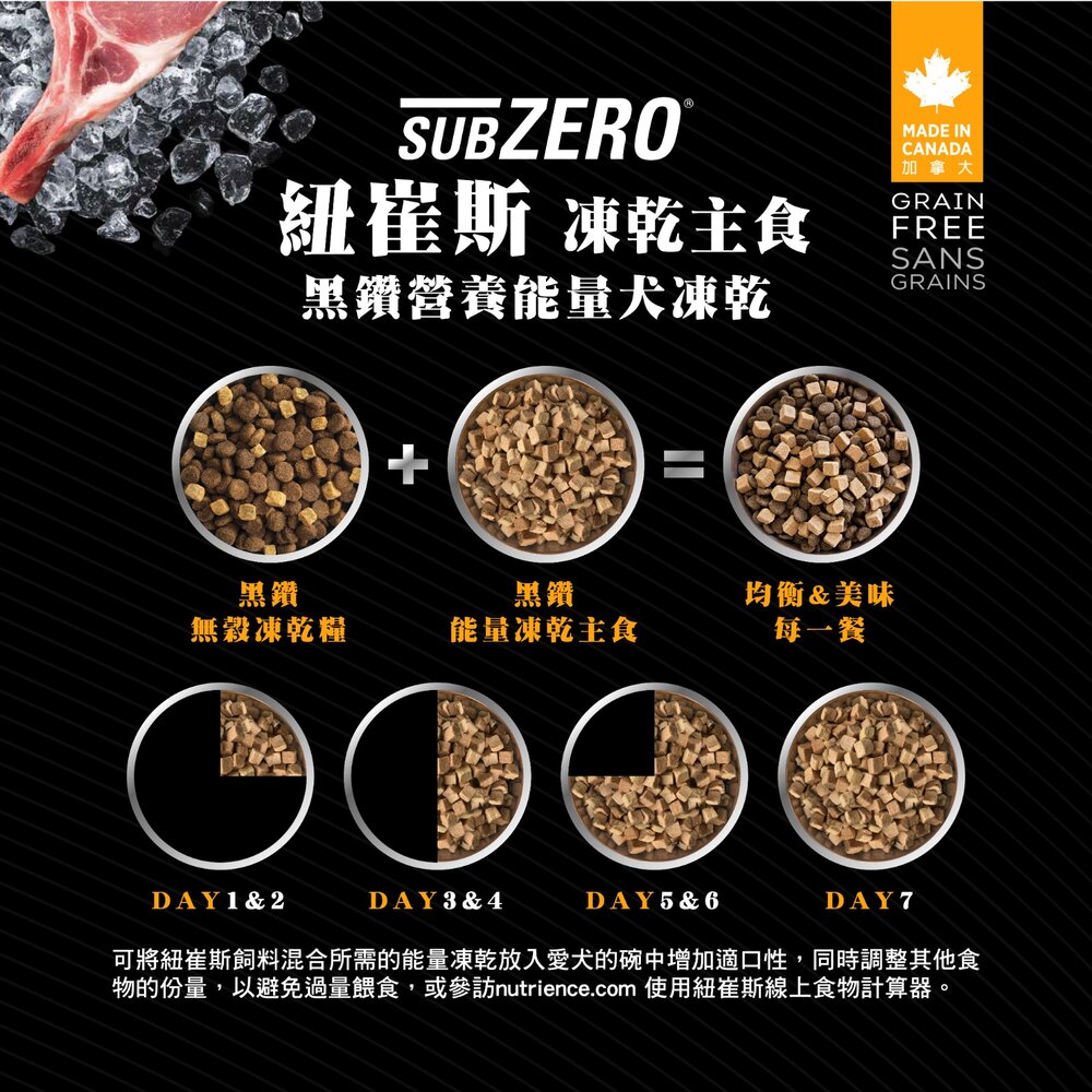 Nutrience 紐崔斯 狗主食凍乾 黑鑽營養能量狗凍乾 113g 369g 黑鑽 狗凍乾 狗飼料『WANG』-圖片-8