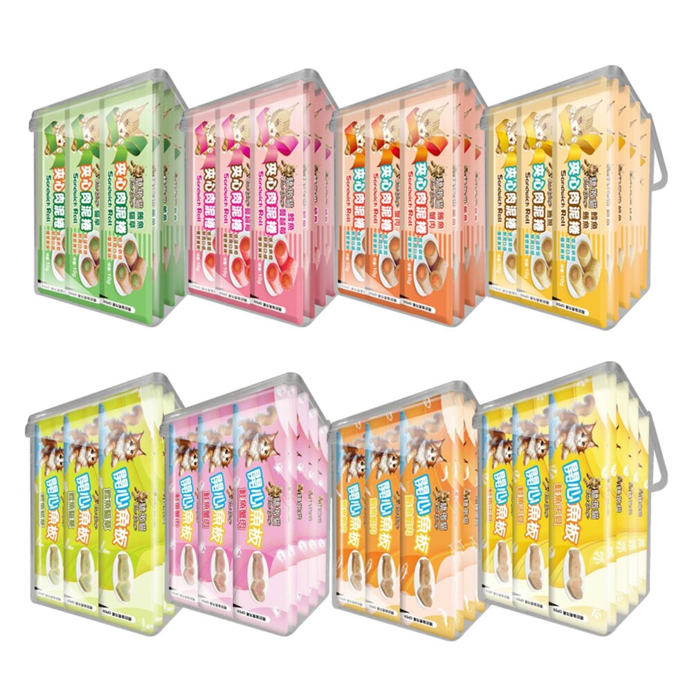 Cat Glory 驕傲貓 夾心肉泥捲 開心魚板 30入盒裝 凍乾零食 貓零食 夾心肉泥 夾心餅 貓點心『WANG』-圖片-1