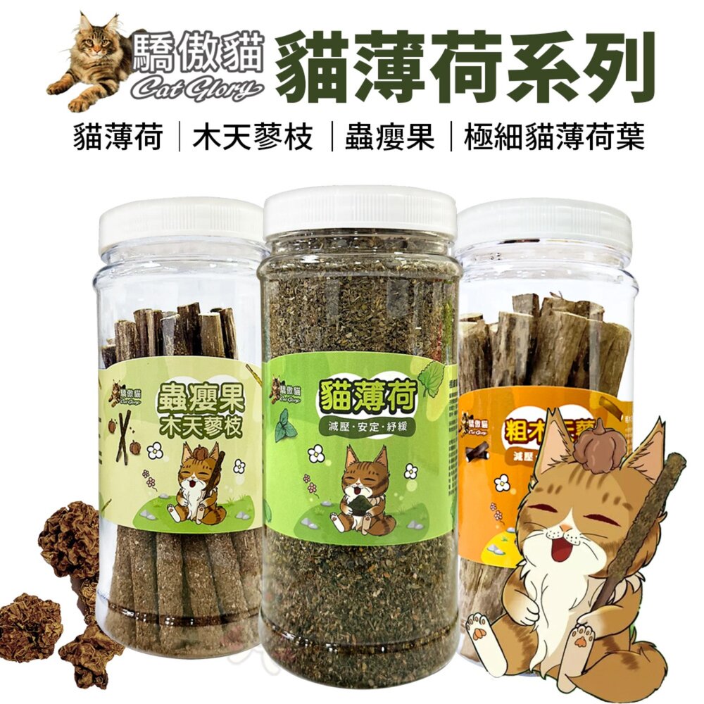 250227100848-Cat Glory 驕傲貓 貓薄荷/蟲癭果裹木天蓼枝 粗/細木天蓼枝 極細貓薄荷葉 貓薄荷 貓草 貓零食『WANG』