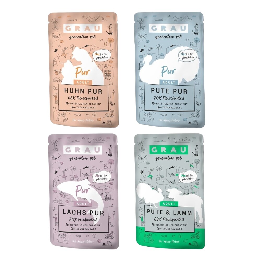 GRAU 灰樂 低敏無穀主食貓餐包 125g 低敏配方 無榖餐包 主食餐包 貓餐包『WANG』-圖片-1