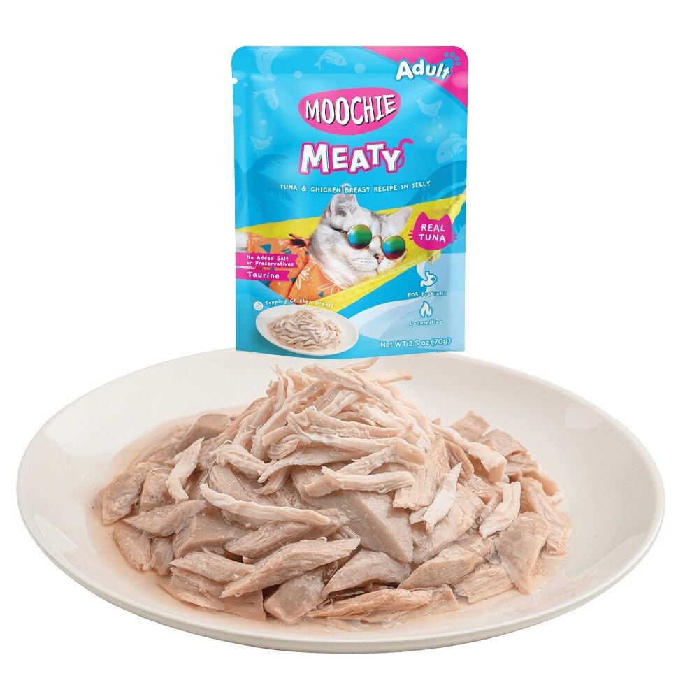 Moochie 姆吉|無穀鮮肉貓餐包 70G 慕斯包 貓軟包 鮮肉塊 貓湯包 貓咪慕斯 貓咪餐包 貓餐包『WANG』-圖片-5