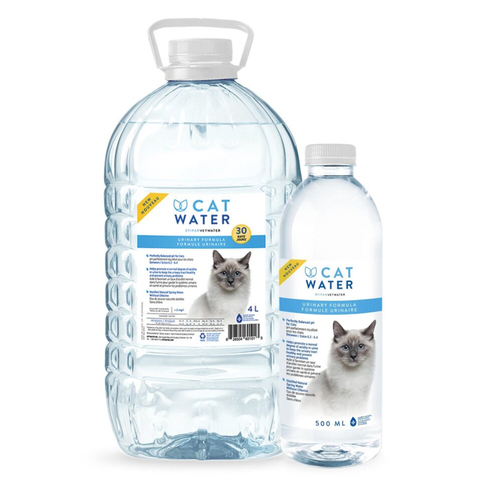 Catwater 促泌康 喵喝水【多罐組免運】貓咪專用限定飲用水(冰川水)500ml/4L 泌尿保健 貓專用『WANG』-圖片-1