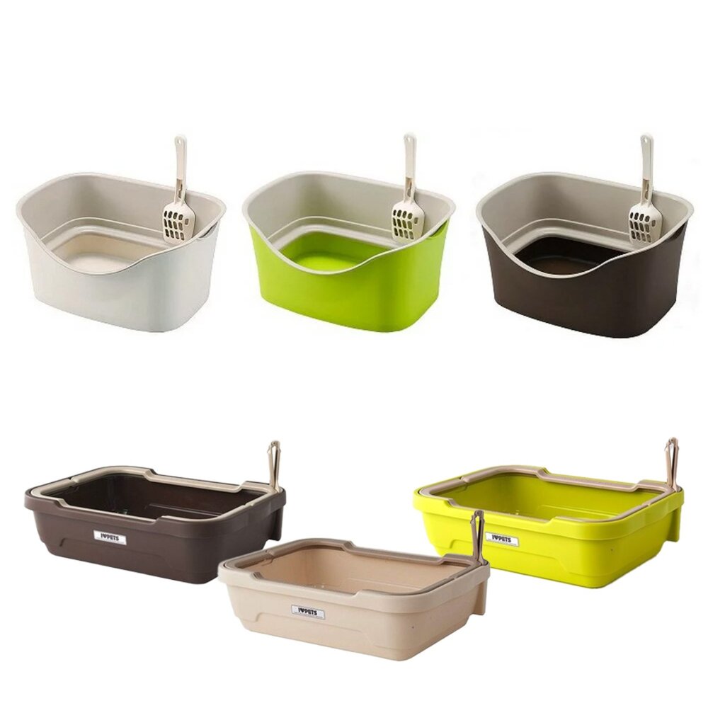 日本 Bonbi 樂樂雙層防護貓便盆 提籃式提籃式貓砂盆 貓廁所 貓便盆 貓砂盆『WANG』-圖片-1