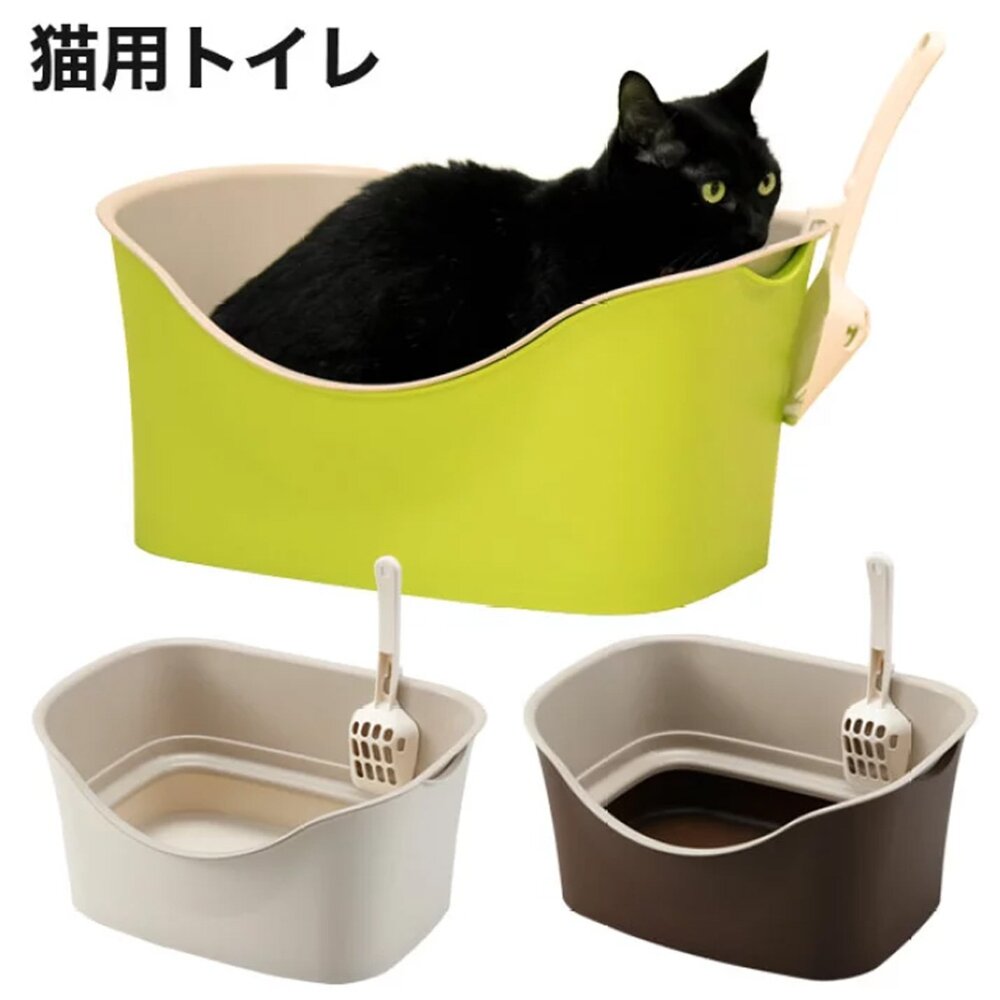 日本 Bonbi 樂樂雙層防護貓便盆 提籃式提籃式貓砂盆 貓廁所 貓便盆 貓砂盆『WANG』-圖片-3