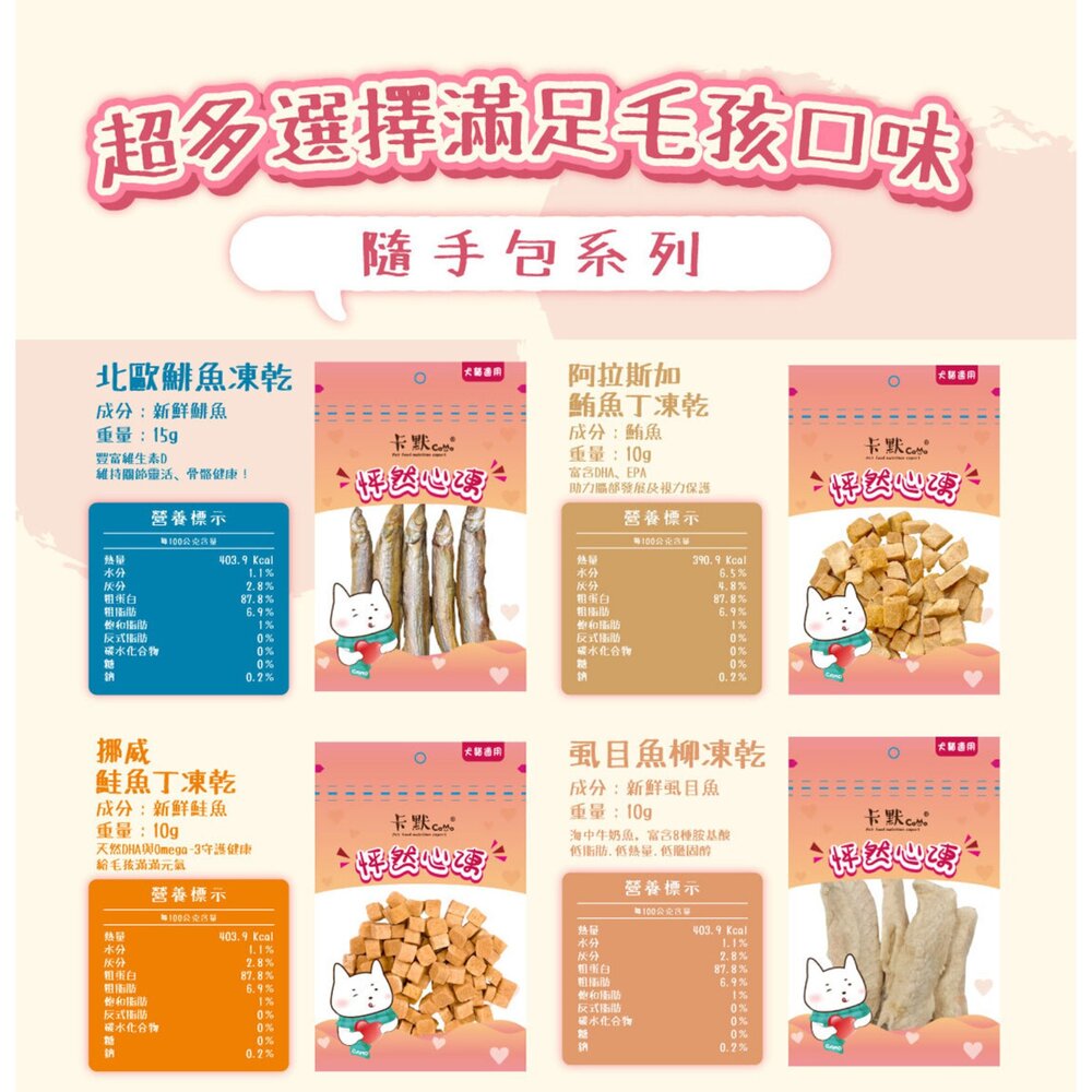 CAMO 卡默 貓犬零食 怦然心凍凍乾(隨手包) 凍乾 肉乾 貓零食 狗零食 寵物零食『WANG』-圖片-3