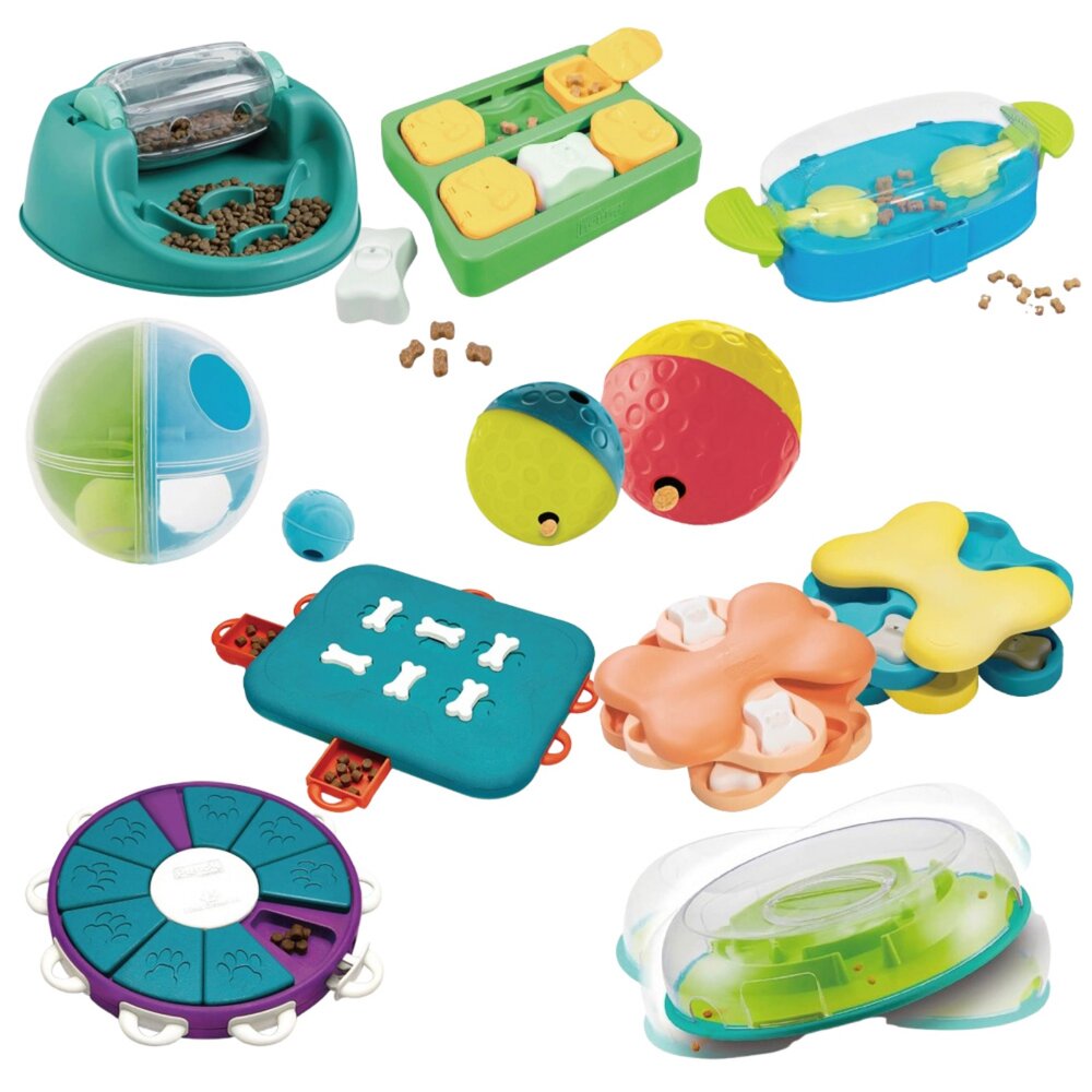 Nina Ottosson 犬益智藏食玩具 羅盤 慢食盤 拼拼樂 翻滾球 互動益智球 藏食玩具 狗玩具『WANG』-圖片-1