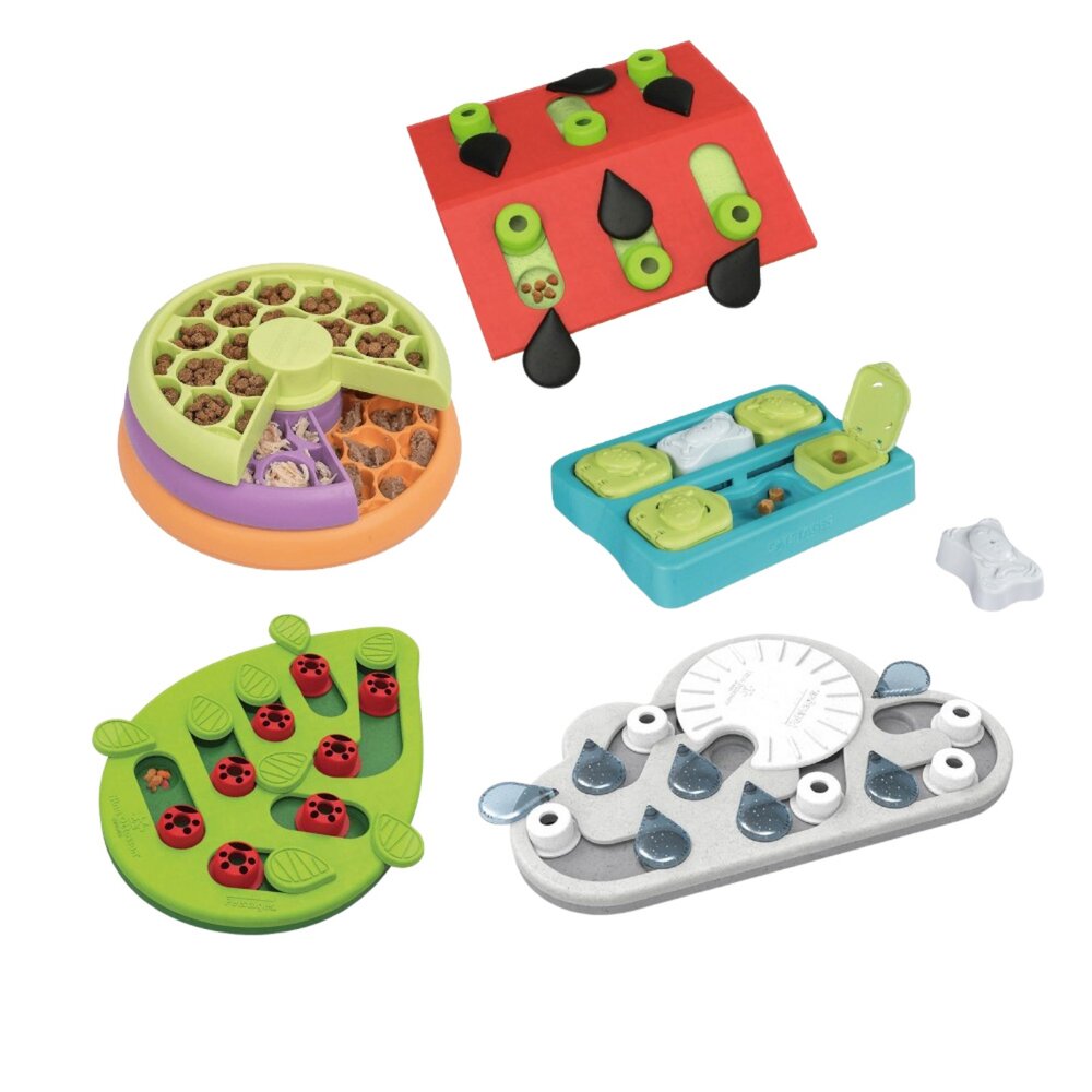 Nina Ottosson 貓益智藏食玩具 智力拼圖 慢食盤 果盤 軌道 轉盤 益智玩具 藏食玩具 貓玩具『WANG』-圖片-1