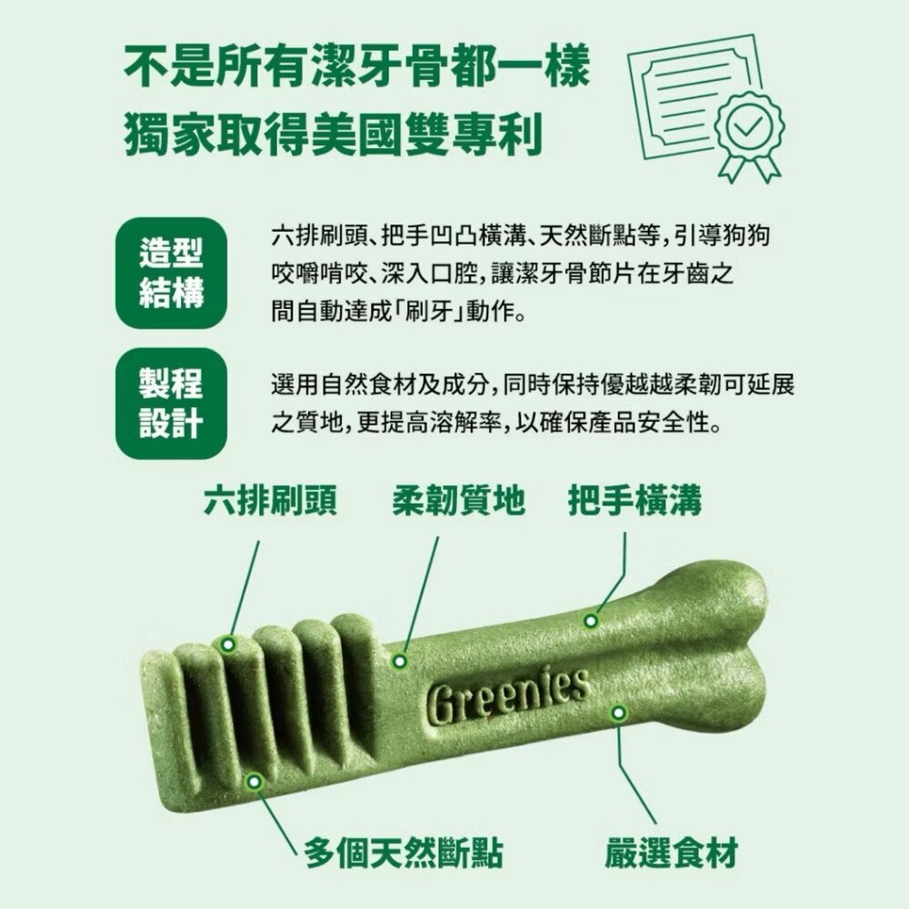 健綠 Greenies 健綠潔牙骨 27oz 盒裝 原味(96支/45支/27支/17支) 狗潔牙骨 狗零食『WANG』-圖片-6