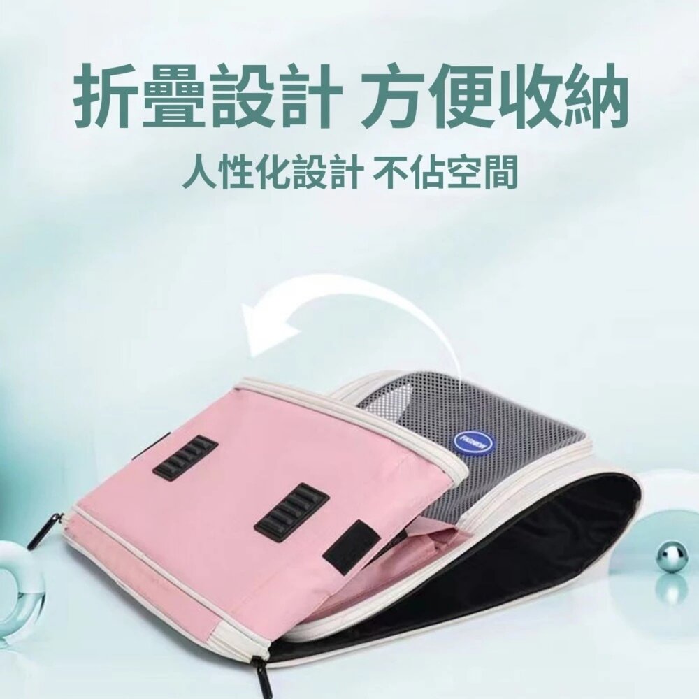 iCat 寵喵樂 5023雙口袋透氣外出雙肩包|寵物外出包 寵物背包 寵物手提包 輕量 通風 透氣『WANG』-圖片-4