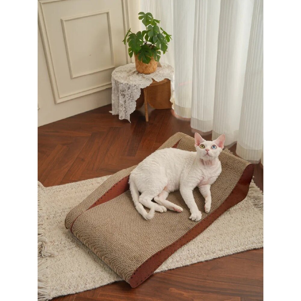 喵仙兒 造型貓抓板 寵物沙發 貓抓椅 貓抓床 睡窩 劍麻抓柱 貓跳台 貓抓板『WANG』-圖片-2